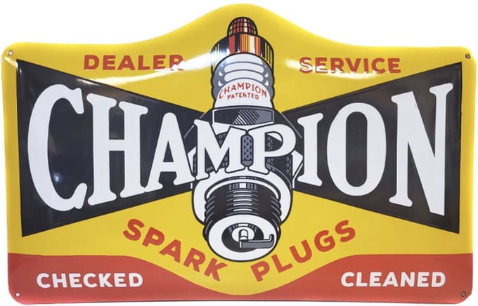 Champion Spark Plugs Emaille Bord - 69 x 46 cm