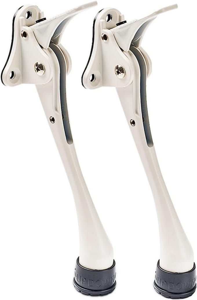 Deurstopper - Deurhouder - Deuren Vastzetten - Handsfree Bediening - 2 stuks 6 inch - Wit