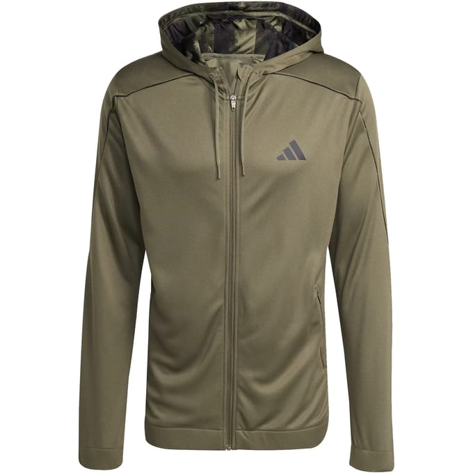 Adidas Train Essentials Seasonals Sweatshirt Met Rits Groen S Man