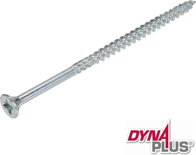 Dynaplus - Unischroef - POZI platkop - Pozidrive3 - 6 x 140 mm - Verzinkt - Voldraad (100 stuks)