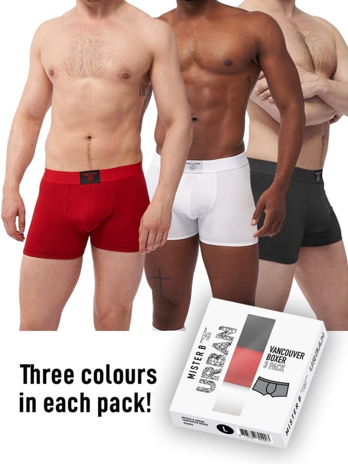 MisterB Urban vancouver boxer - set 3 stuks - medium