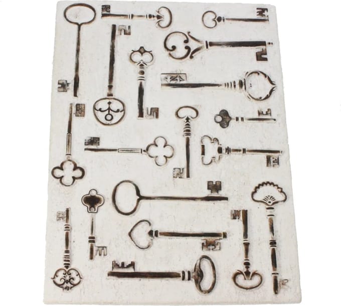 Wanddecoratie met sleutels, 36x27x3 cm