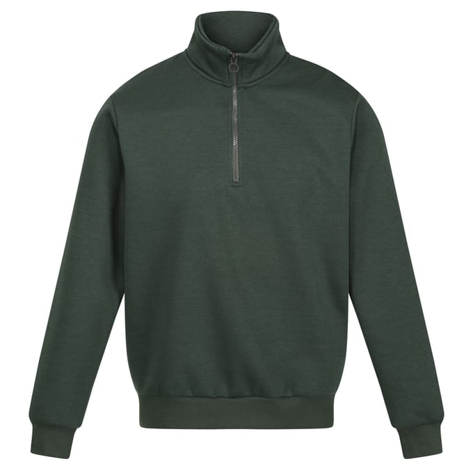 Regatta Heren Pro Quarter Zip Sweatshirt (Donkergroen)