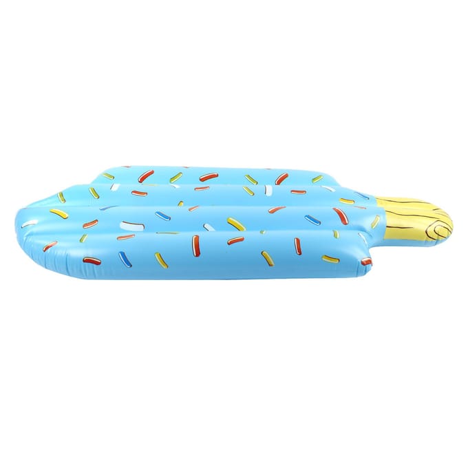 PVC Opblaasbare Drijvende Rij IJsje Vormige Zomer Zwembad Float Lounger Bed voor Leeftijd 6+(Blauw IJslolly Zwemband ) blue