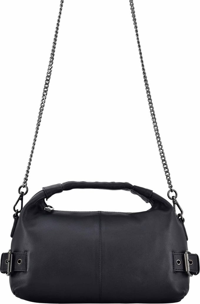 Nunoo Dandy w. Buckles Cozy Black Dames Schoudertas - Zwart - One Size