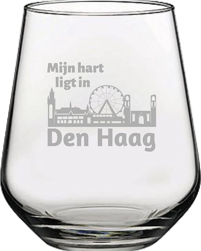 Gegraveerde Drinkglas 42,5cl Den Haag