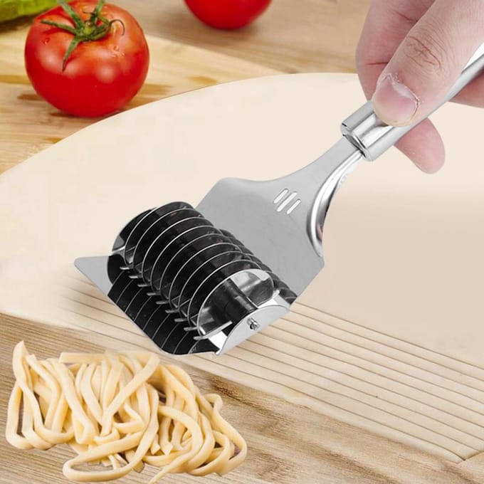 Roestvrijstalen Noedel Raster Roller Deegsnijder Pasta Spaghetti Maker voor Keuken Kookgerei black