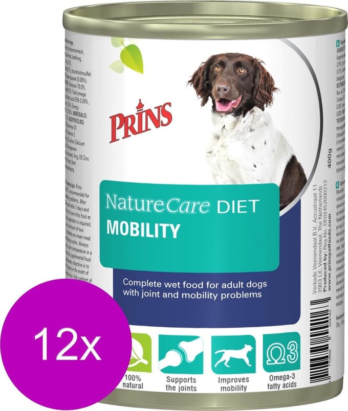 Prins Naturecare Diet Dog Mobility - Hondenvoer - 12 x 400 g