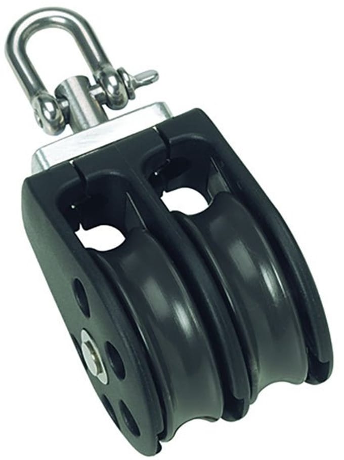 Barton Marine Dubbele Draaibare Katrol 350kg 8 Mm Zilver 30 x 90 mm