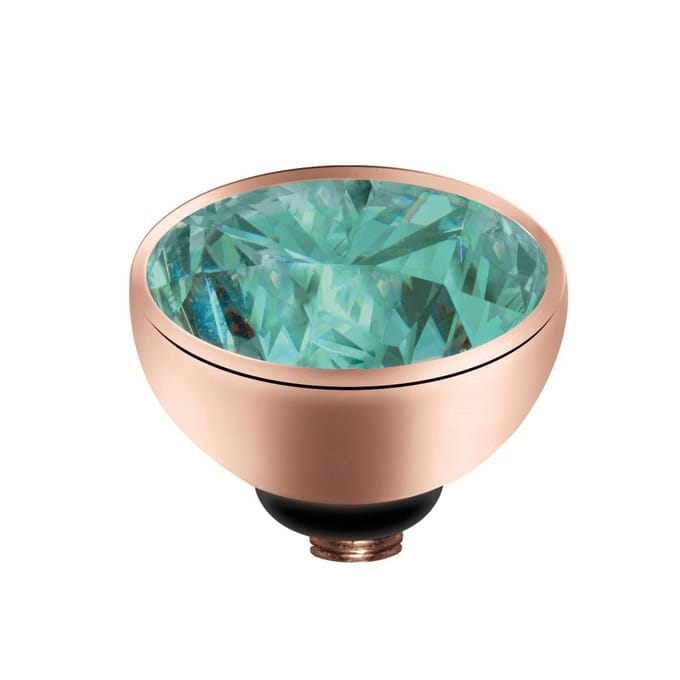 MelanO Twisted Zirkonia Setting Rose Gold/Turquoise 6mm M01SR-5011-06MM-RG-TURQ