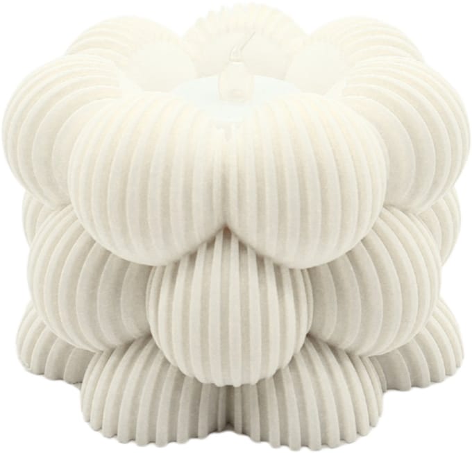 Waxinelichthouder Bubble Schuin Gestreept - Donker Groen - 3d geprint - Moderne woonaccessoire - Stijlvolle waxinelichthouder