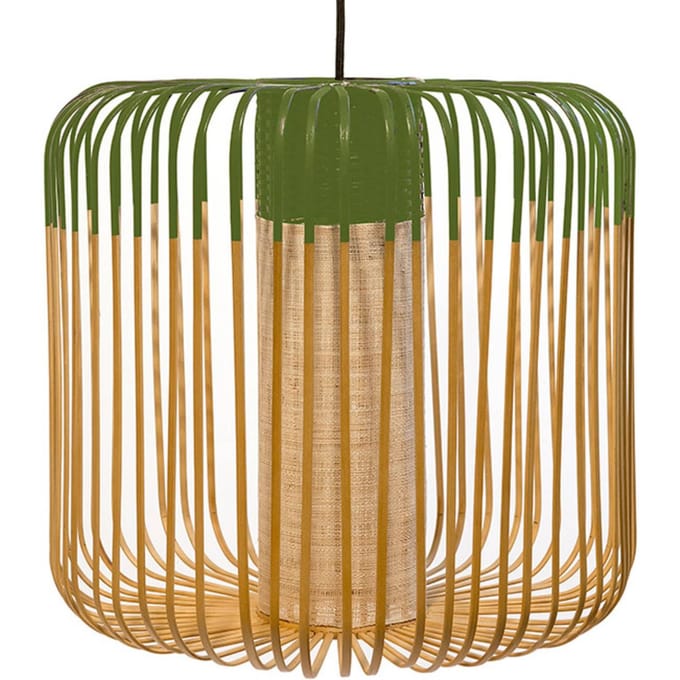 Forestier hanglamp Bamboo M, Ø 45 cm, groen