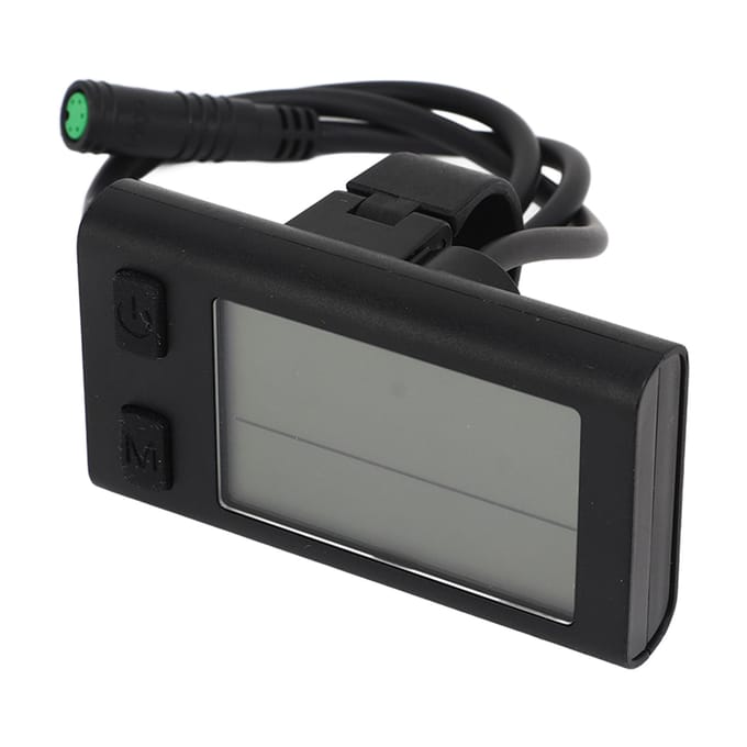 Elektrische Fiets LCD Display Meter Fietsen Snelheidsmeter Kilometerteller Fietscomputer Paneel 24V 36V 48V black