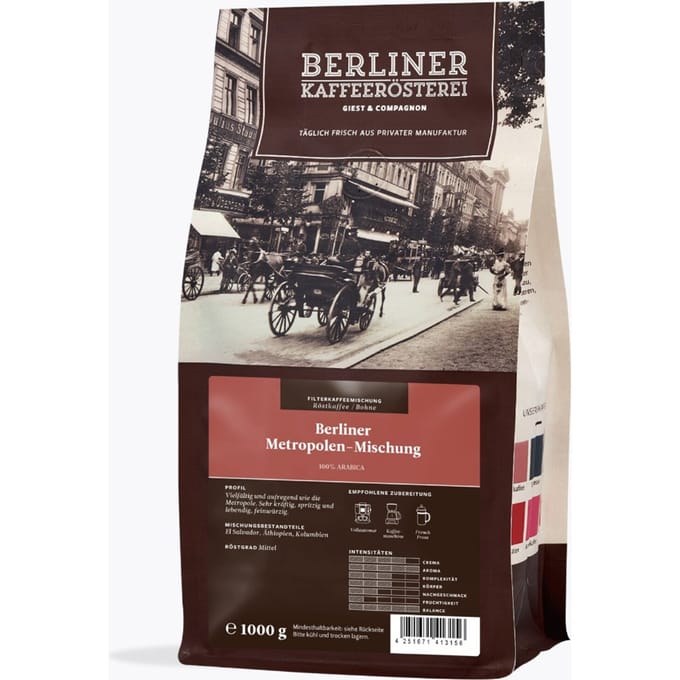Berliner Kaffeerösterei Berliner Metropolen melange 1kg