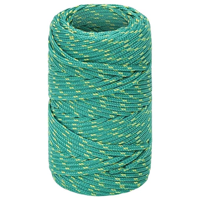 vidaXL - Boottouw - 2 - mm - 25 - m - polypropyleen - groen