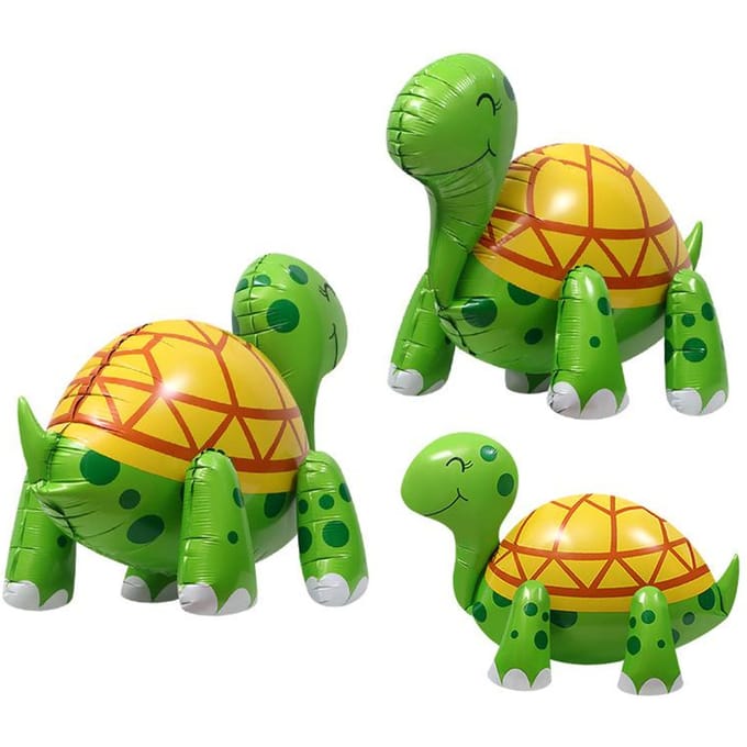4D Staande Schildpad Cartoon Dier Ballonnen, Feestdecoraties, 2-Pack One size groen