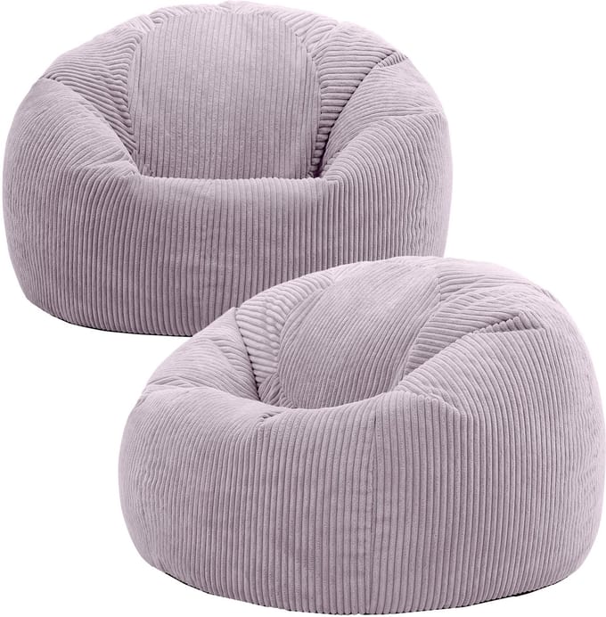 icon - Kingston Zitzak Fauteuil - Set van 2 - Ribfluweel - Paars