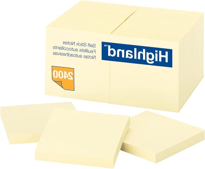 Sticky Notes - Notitieblaadjes Zelfklevend - Berichten Achterlaten - Vrolijke Kleur - 76 x 76 cm - Geel