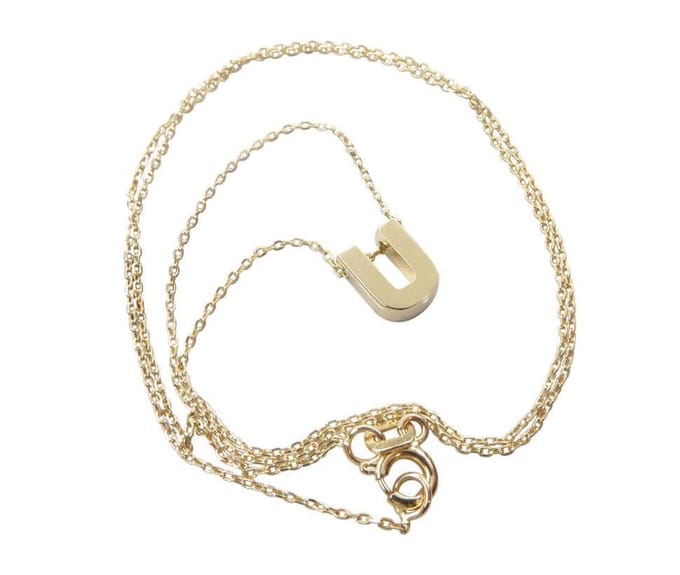 Gouden ketting met U hanger