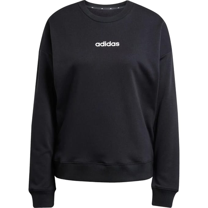 Adidas Essentials Linear French Terry Sweatshirt Zwart XS Vrouw