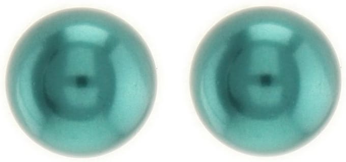 Behave - Dames parel oorknoppen blauw 1 cm - Tijdloos minimalisme