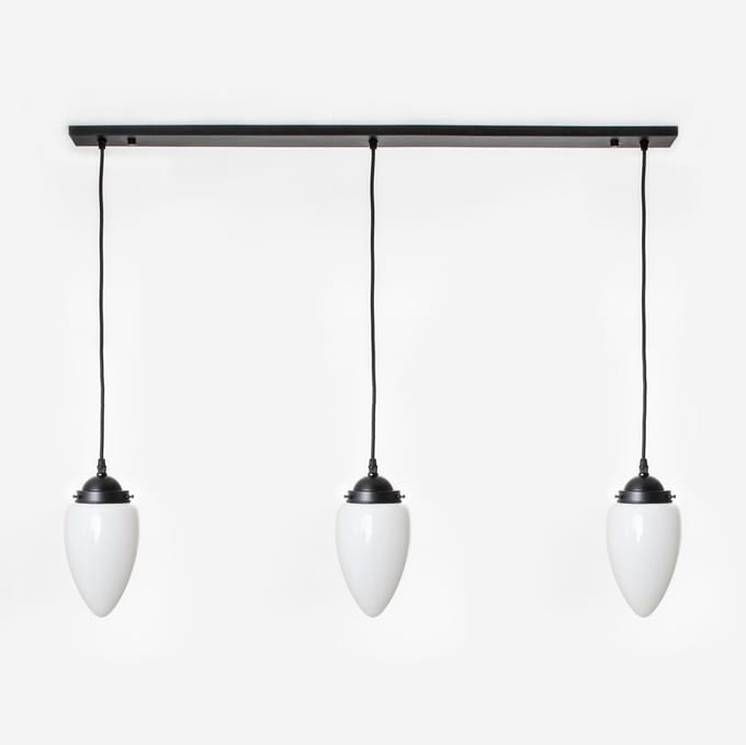 3 x Menhir Small lampen aan plafondbalk Moonlight - Art Deco Trade