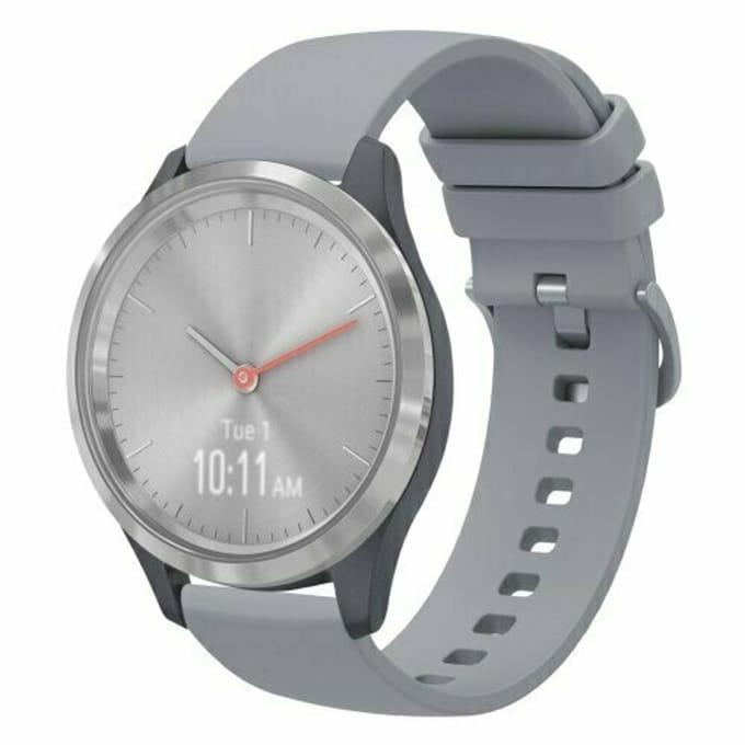 By Qubix - Soft siliconen bandje - Grijs - geschikt voor Huawei Watch 5 - 42mm