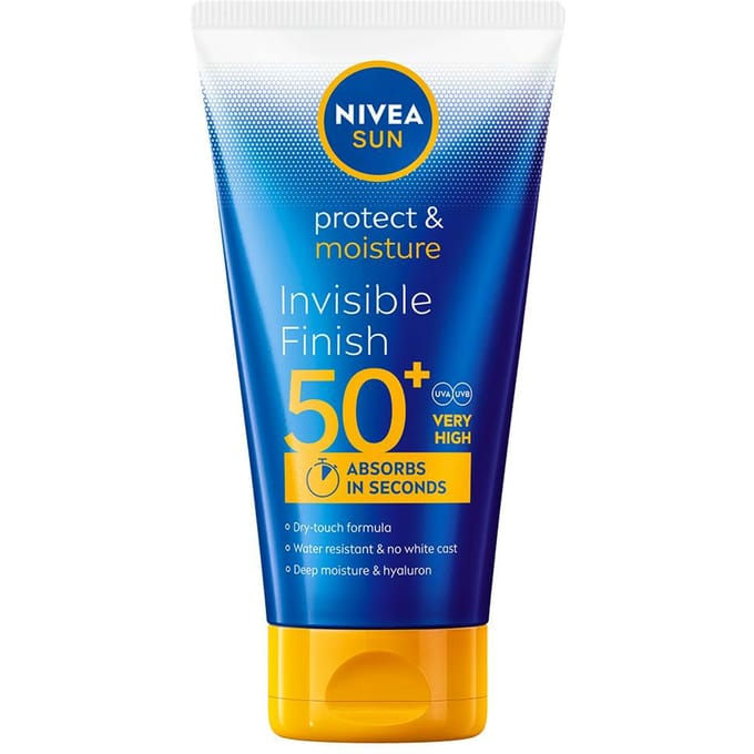 NIVEA Protect &amp; Moisture Invisible Finish SPF 50+ 150 ml