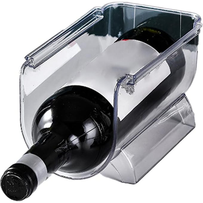 Wijnorganizer, stapelbaar, transparant, plastic, waterbeerflessenhouderrek voor thuisdisplay 1 schoon