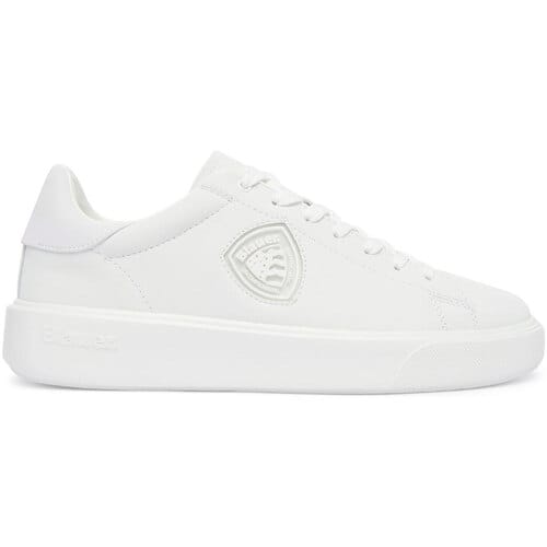 Blauer Witte Polyurethaan Heren Sneaker