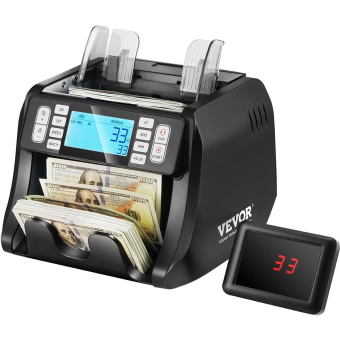 Machine à compter l'argent Compteuse de billets avec détection de faux UV MG IR DD