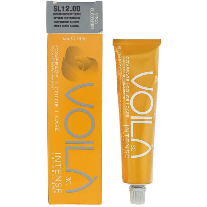 Intercosmo, Voila 3C Intense Superlicht, Permanente Haarkleur, Natuurlijk Superblond, 60 ml