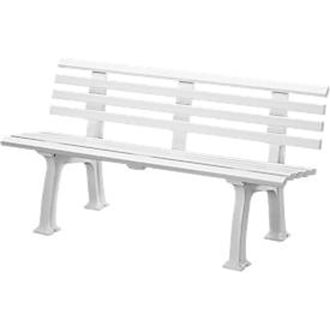 Tuinbank, 3-zitter, L 1500 mm, wit