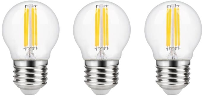 SPL E27 LED Lamp 4W Dimbaar - CRI 93 - Extra Warm Wit - LED Filament G45 - Vervangt 26W - 3 Stuks