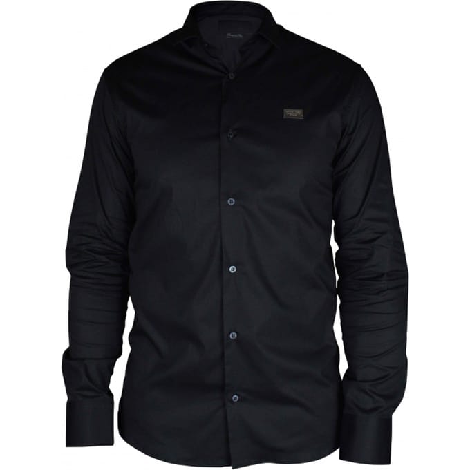 Philipp Plein Diamond Cut LS Iconisch overhemd Zwart