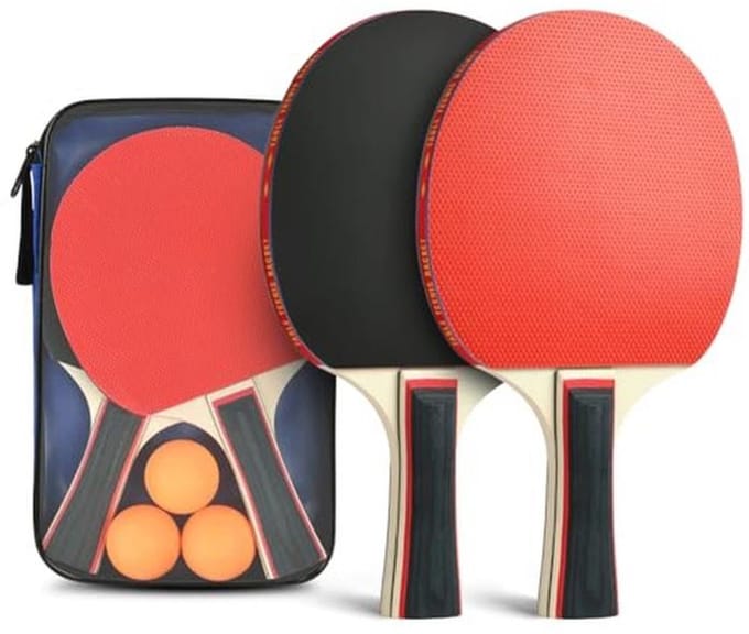 Professionele tafeltennisset met 2 batjes en 3 ballen