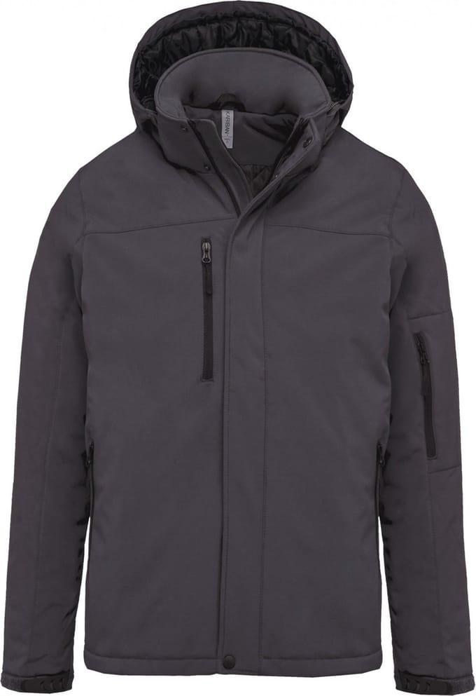 Kariban Gewatteerde softshell herenparka met capuchon K650 - Titanium - L