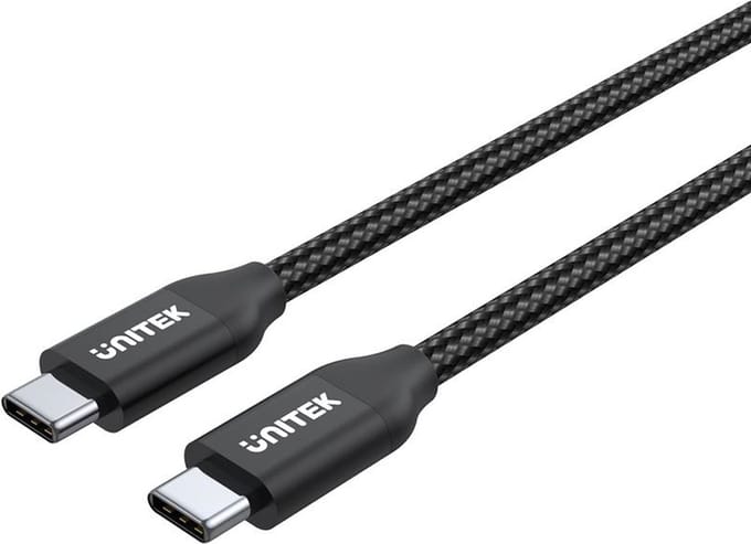 Unitek Usb-C Naar Usb-C Kabel Voor Laptop En Telefoon, 2 Meter Snel Opladen