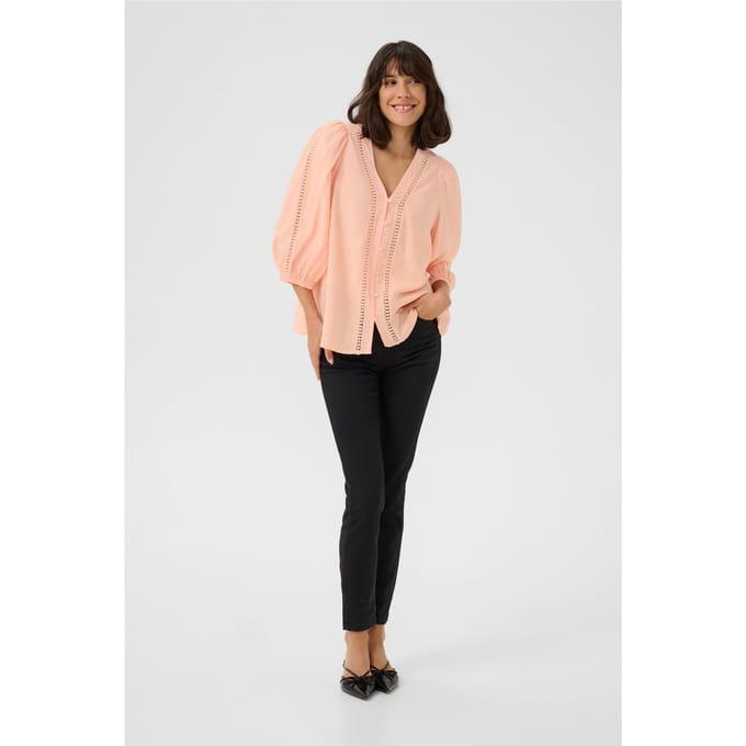 Blouse met lange mouwen Loose fit Peach