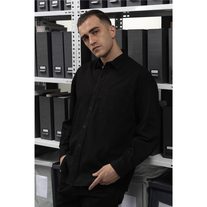 Regular Fit Denim Shirt met Pocket