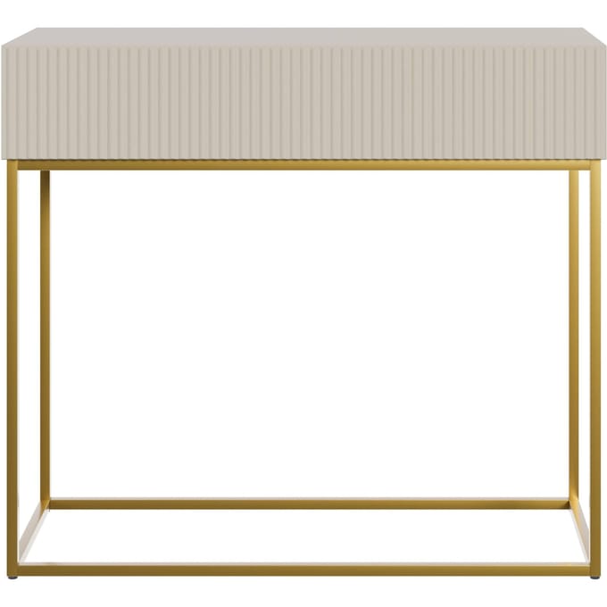 Selsey Veldio - Kaptafel 90 cm - Wit met gouden poten