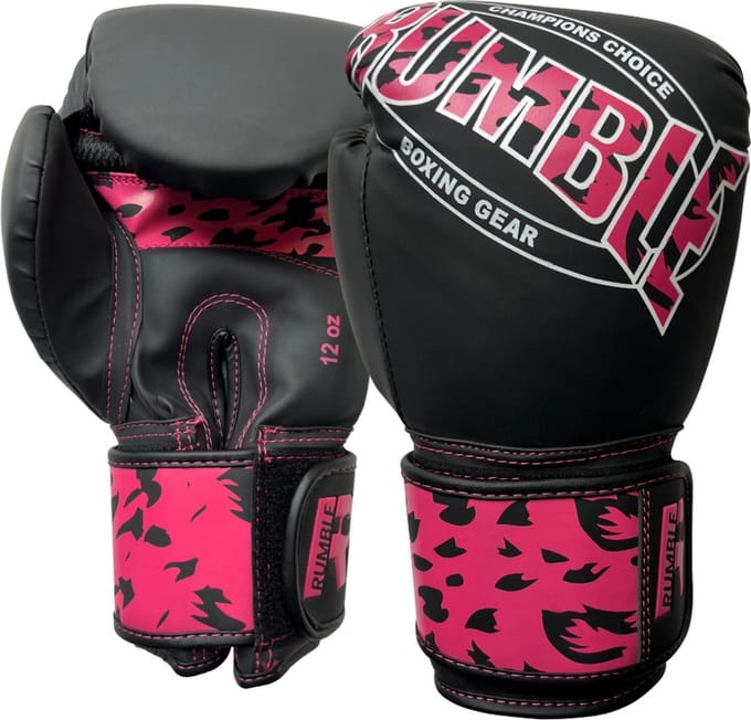 Bokshandschoenen Kinderen Rumble Camo Zwart-Roze 6 Oz