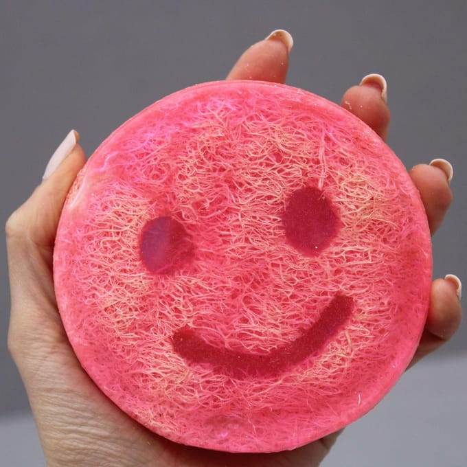 Face & Body Scrub - Framboos & Granaatappel - Loofah zeep - 120gr - Vegan