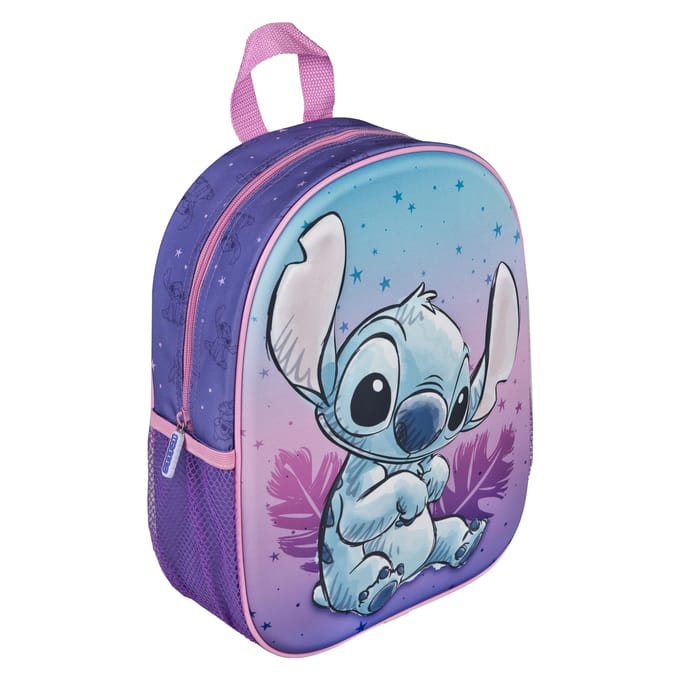 Lilo & Stitch 3D Rugzak - Schooltas - Polyester - Paars - Rugzak kind