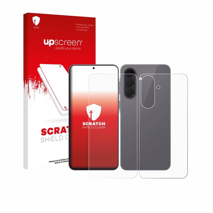 upscreen - Screenprotector voor Samsung Galaxy A57 5G (Voor+Achter) - Folie Beschermfolie transparant