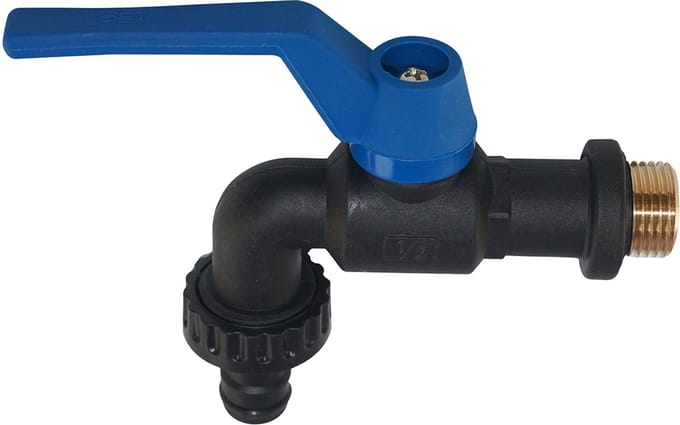 Buitenkraan vorstbestendig 1/2" zwart