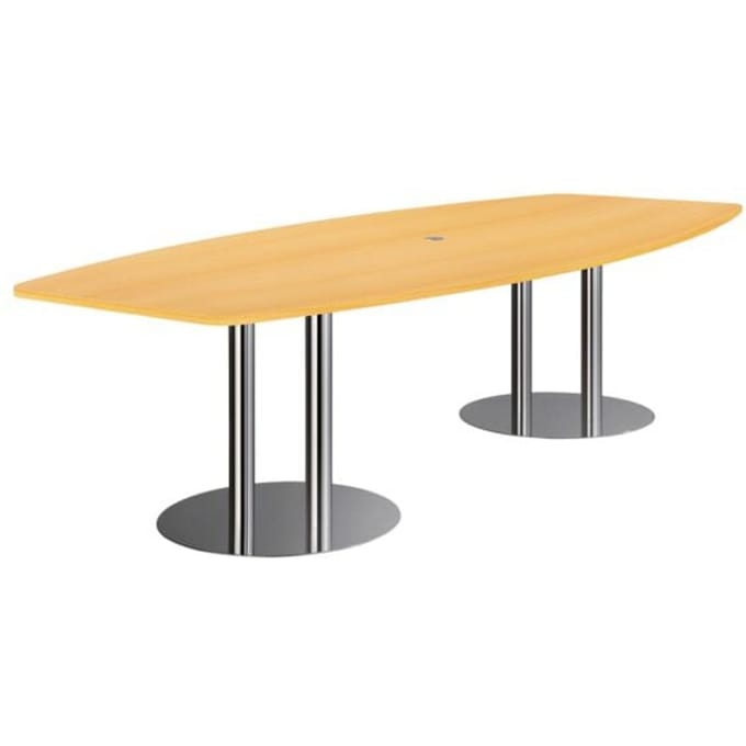 KARAT S 28 C - Karat Beuken met voetstuk / chroom 280 x 130