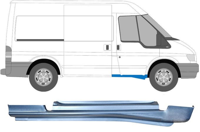Reparatie dorpel voorste deuren voor Ford Transit 2000-2013 / Rechts