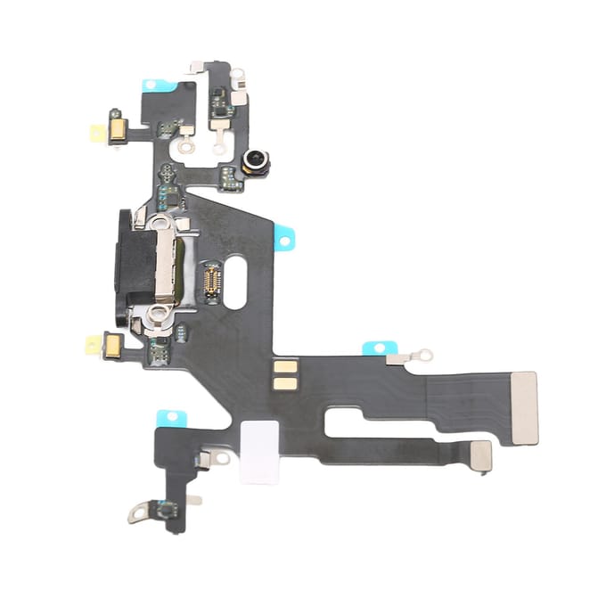 Oplaadpoortmodule USB-oplaadpoort Dockconnector Microfoon Mic Flexkabelmodule voor IPhone 11 gray
