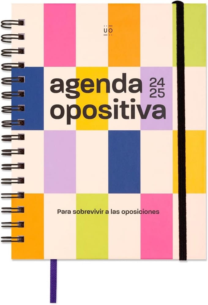 Schoolagenda Weekoverzicht September 2024 - Augustus 2025 Hardcover met Stickers en Elastiek